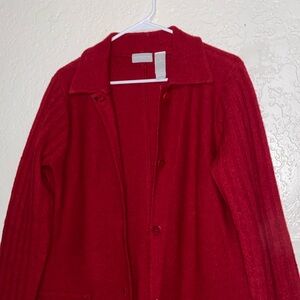 Red Cardigan Coat